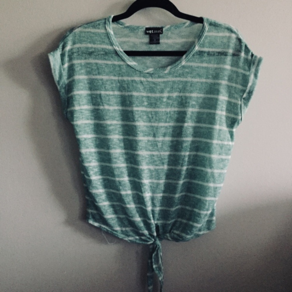 Striped mint top